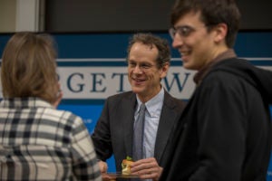 Professor David Cole, who is now serving as the ACLU's national legal director, visited Georgetown Law's ACLU student chapter on February 7.