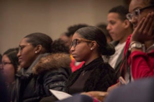 Prince George's County, Maryland, high school students visit Georgetown Law on Wednesday, February 13.