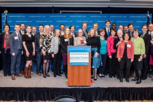More than two dozen current and former state officials, representing all regions of the country, helped the Georgetown Climate Center celebrate its 10th anniversary at Georgetown Law on February 21.