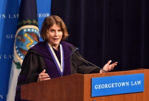 Professor Rosa Brooks, the inaugural Scott K. Ginsburg Professor of Law and Policy.