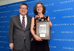 Associate Dean Paul Ohm with Adjunct Professor Dori Bernstein.