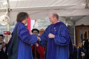 Barbara Underwood and Dean William M. Treanor.