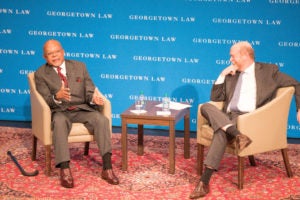 Henry Louis Gates Jr. and Dean William M. Treanor.