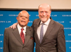 Henry Louis Gates Jr. and Georgetown Law Dean William M. Treanor.