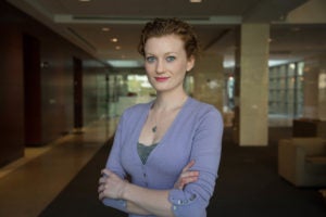 Clare Garvie (L'15), senior associate at the Center on Privacy & Technology.