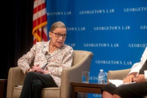 U.S. Supreme Court Justice Ruth Bader Ginsburg speaks at 'A Legacy of Gender Equality' in Hart Auditorium on July 2.