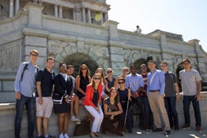 Georgetown Law Chief of Staff David Mao, who once served as the acting Librarian of Congress and the Law Librarian of Congress, took a group of Georgetown Law 1Ls on a tour of the Library of Congress on Thursday, August 29. Other faculty members sponsored outings to various locations around the city.