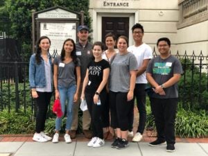 Section 1 students at the Father McKenna Center.