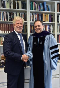 Scott K. Ginsburg (L'78) and Professor Carlos Vazquez.