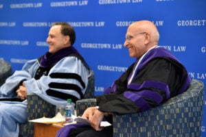 Professor Carlos Vazquez and Professor David Luban.