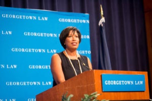 D.C. Mayor Muriel Bowser delivered the 2019-2020 Philip A. Hart Memorial Lecture on September 4.