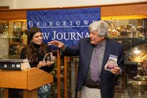 Paul R. Dean Awardee Don Burris (L'69) was also honored at a Georgetown Law Journal event during Reunion Weekend 2019.