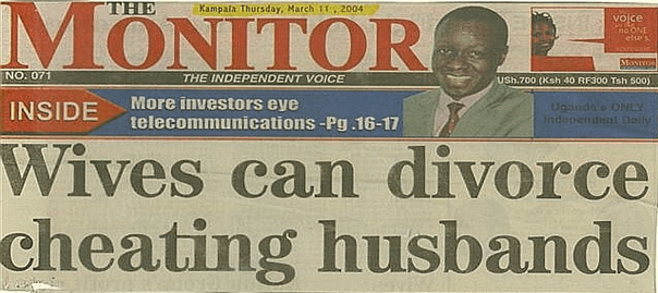 The Monitor’s headline: Wives can divorce cheating husbands