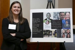 Lauren Renaud with her winning presentation