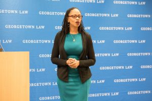 Fordham Law Professor Robin Lenhardt's lecture was part of a series held around the launch of Georgetown University’s Institute for Racial Justice.