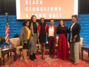 Nile Blass (C'22), Courtney Reynolds (M'21), Janay Watson (MBA'20), Dean Kristin Henning, GULC; Janae Staicer (L'20), Rachael M. Ruffin (MBA'20)