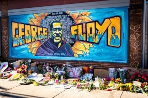 A mural outside Cup Foods in Minneapolis where George Floyd was murdered.