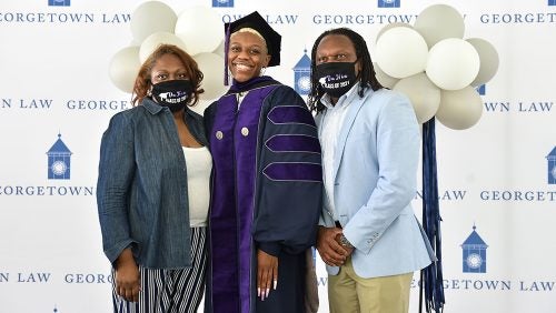 Family members gather during BLSA commencement program.