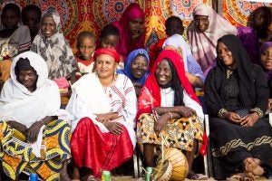 Community members gather to celebrate the final event of a USAID-supported youth empowerment project. Photo by Erica Frendach for USAID.