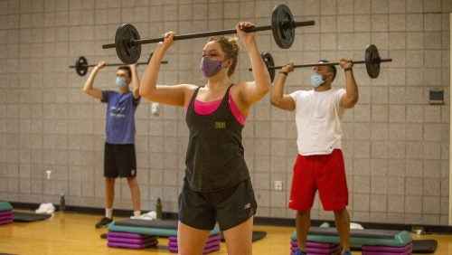 New students had the chance to try out classes in the Scott K. Ginsburg Sport & Fitness Center.