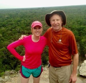 Andy Parker on a hike with his daughter Alison.