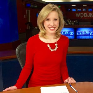 Alison Parker at the news station.