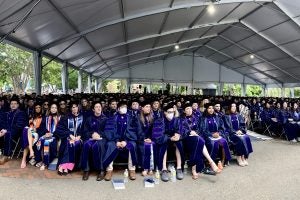 The Georgetown Law Class of 2022, assembled to celebrate their commencement