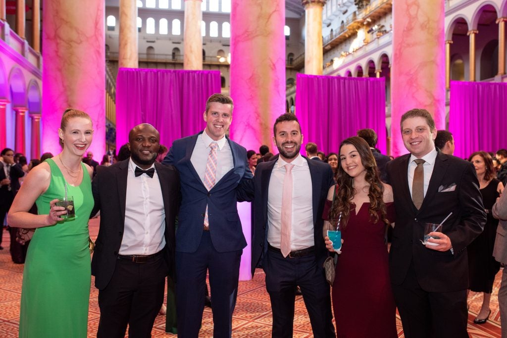 Alumni attending the Celebation Days evening gala at the National Building Museum
