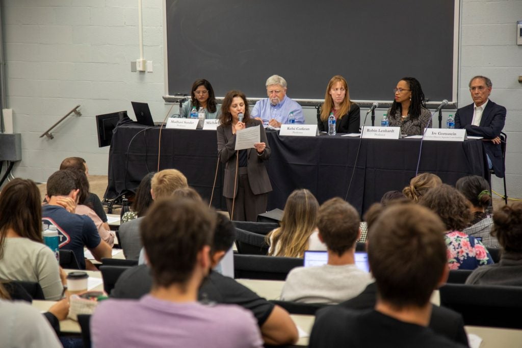 A panel of professors at the 2022 Student Supreme Court Preview