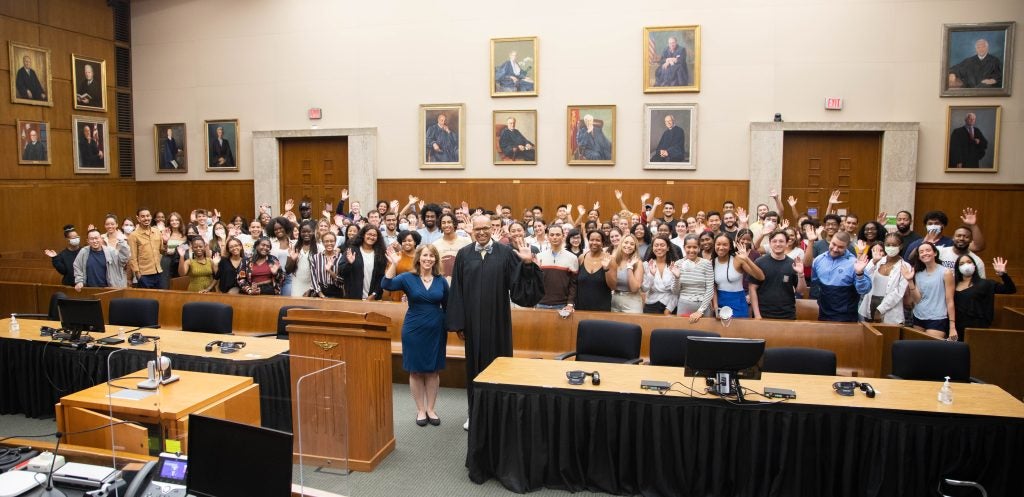 RISE Fellows with Magistrate Judge Zia Faruqui