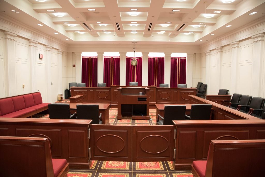 The Supreme Court Institute's moot courtroom