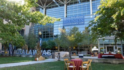 The Law Center campus set up for reunion