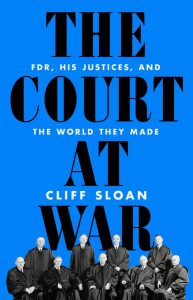 A book cover with the title "The Court At War" and a black-and-white photo of a group of Supreme Court Justices