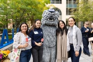 Alumni reconnected with each other - and with Georgetown mascot Jack the Bulldog!