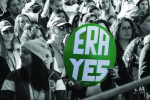 Participants at the 2019 Women's March in in Los Angeles championed ratification of the ERA.