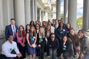 New students visited the White House for a behind-the-scenes tour of the Office of the National Cyber Director.