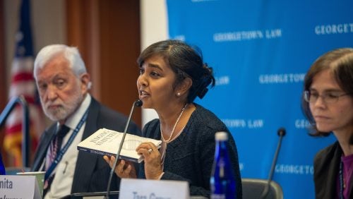 Prof. Anita Krishnakumar spoke on a panel about statutory interpretation.
