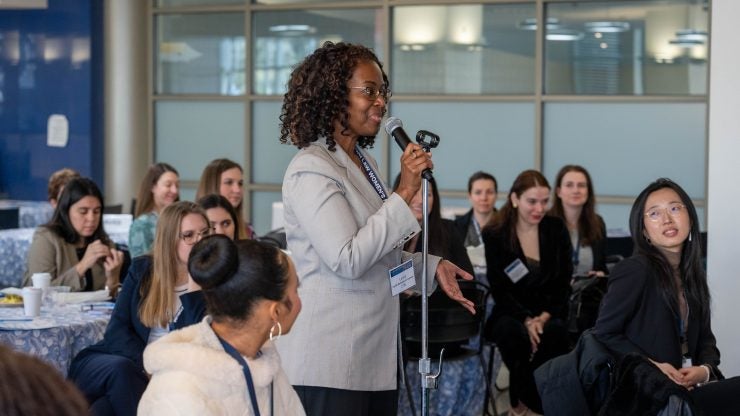The opening plenary “Exploring Law, Business, and Ethics” included a question-and-answer session with audience members.
