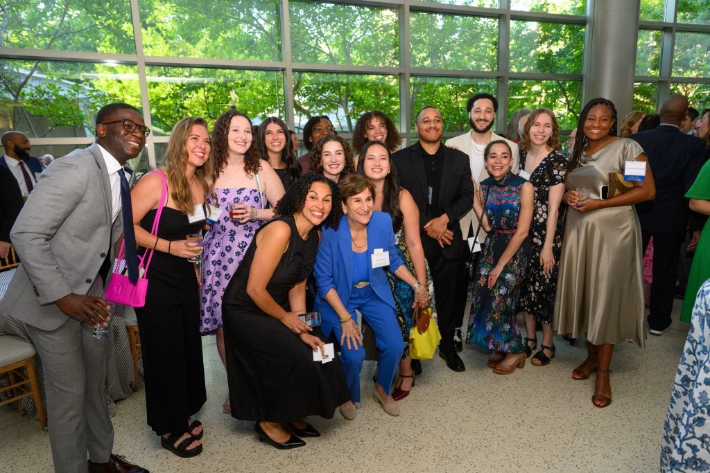 A group of people posing for a photo together