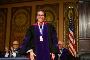 Prof. Eloise Pasachoff was honored with the President’s Award for Distinguished Scholar-Teachers at Georgetown’s spring faculty convocation in April.