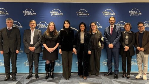 Participants at the second annual “Judicial Dialogues on Health and the Law” event held Dec. 3. See caption for details.