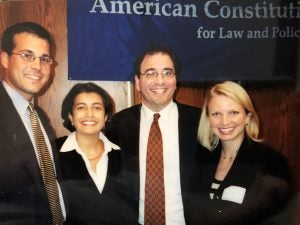 Former ACS Georgetown Chapter Presidents pose with Professor Emeritus Peter Rubin.