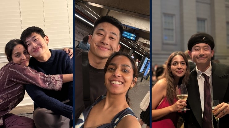 Photo collage of images of Zeran Li and Sworoopa Pandey